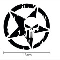 Tamaño 13Cmx13Cm Punisher Skull Head Car Styling Personalizado Cuerpo de auto Etiqueta de papel